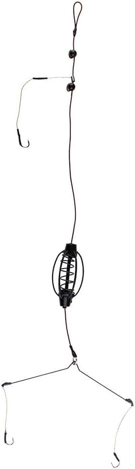 Carp Fishing Feeder Baits Cage, Spring Fish Feeder with Holder, Sinkers Cage Feeder Tackle Fishing Sinkers Weights Inline Methods Tackle Hook Rigs Set