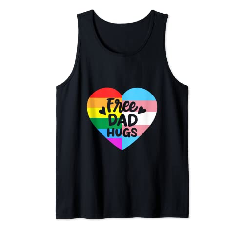 Free Dad Hugs LGBT Family Pride Mes Orgullo Ally Hombres Camiseta sin Mangas