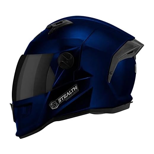 Capacete Fechado Stealth Solid 58 Viseira Fumê Dark Blue