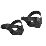 Teron Ice Cleats Traction Steigeisen Schnee Griffe mit Wolfram Stahl Spikes für Stiefel Wandern Angeln Schwarz Größe 39-42