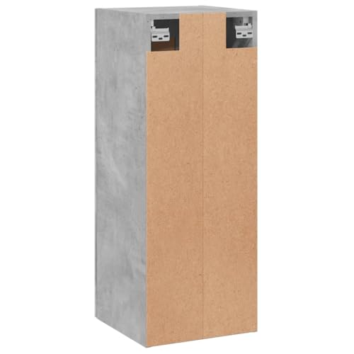 Aparadores gris hormigón 34,5x34x90 cm y armarios de pared modernos de madera de ingeniería 8