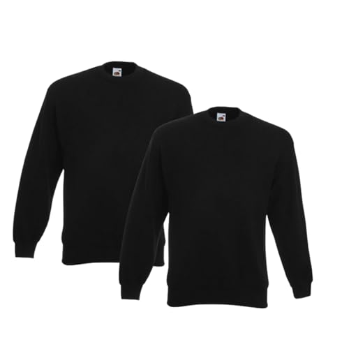 Fruit of the Loom 2er Herren Sweatshirt Classic Set In Sweat M L XL XXL 3XL 4XL 5XL| Oeko-Tex Zertifiziert |Verschiedene Farbsets & HLKauf-Block(2X Schwarz & 1x HLKauf-Block, L) Fruit of the Loom 2er Herren Sweatshirt Classic Set In Sweat M L XL XXL 3XL 4XL 5XL| Oeko-Tex Zertifiziert |Verschiedene Farbsets & HLKauf-Block(2X Schwarz & 1x HLKauf-Block, L)
