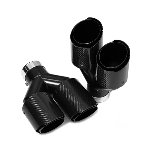 Cola de escape universal en forma de Y con doble salida para coche (ID 60mm / OD 101mm) 3