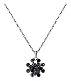 konplott kette grün  Konplott: Kette/Anhänger Magic Fireball mini black, kleinerer klassischer Kristallblüten-Anhänger in schwarz-grau mit Kette, für Damen/Frauen