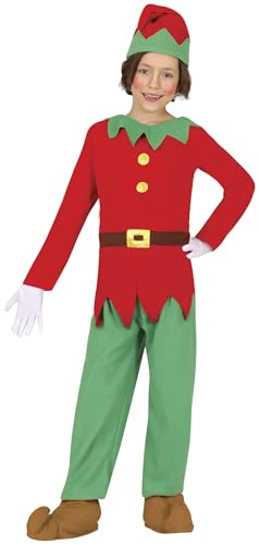GUIRMA | Costume de Lutin Enfant (5-6 ans) - Chemise, Ceinture, Bonnet et Pantalon - Costumes de Noël, Contes et Fées pour Fêtes de Nouvel An et...