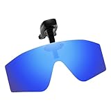 Gafas de sol con clip, Gafas de sol con clip sobre gafas - Gafas de sol deportivas con clip para sombrero - Viseras polarizadas Vision, gafas con clip para conducción nocturna para hombres, pesca, cic