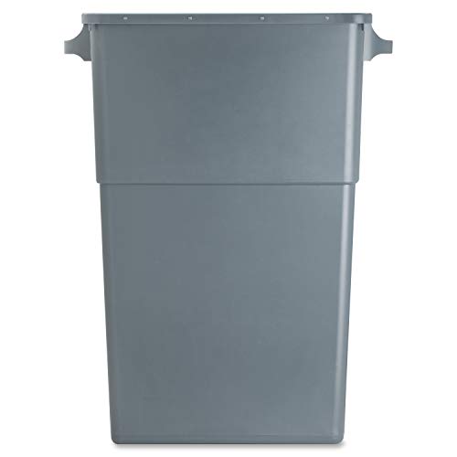 Genuine Joe Gjo60465 Plastic Space Saving Waste Container, 23 Gallon Capacity, 23" Width X 30" Height X 11" Depth, Gray #TOP1
