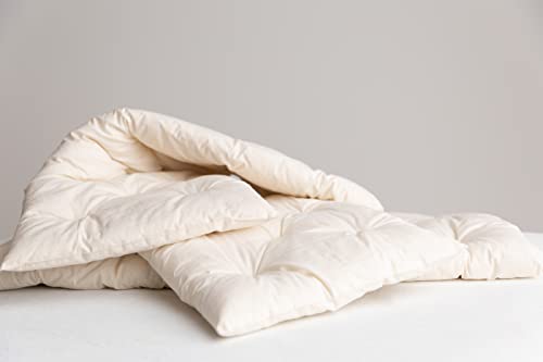 Matratze für Federwiege mit 100% Schafwolle gefüllt von der Federwiege - Federwiegenmatratze - ca.80cm x30 cm