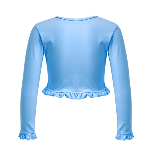 Kids Girls Girls Ballet Dance Cardigan Knit Wrap Top Sweaters Long Sleeve Gymnastics Shrug Cover Up2