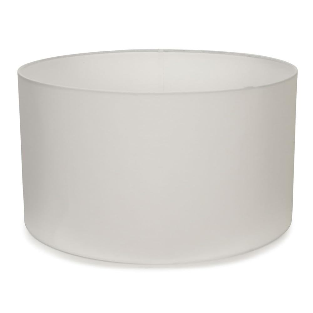 ValueLights Reni White Fabric Easy Fit Drum Lamp Shade - Large