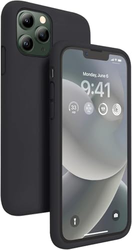 Image of DIZORO Silicone Back Case for iPhone 11 Pro, Soft-Touch Phone Microfiber Silicone Back Cover for iPhone 11 Pro - Black