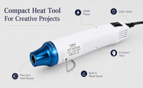 Image of KIRA PROfessional Hot Air Gun 300W Portable Mini Heat PenPortable Mini Electric Heating Nozzle Hot Air Gun Multi-Purpose Professional Heat Pen