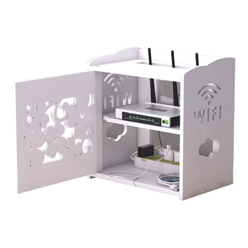 Boîte de rangement pour routeur solution câbles encombrants murale