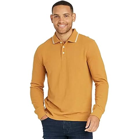 Goodfellow & Co Men's Rugby Polo Shirt - (as1, Alpha, m, Regular, Regular, Gold) Cover