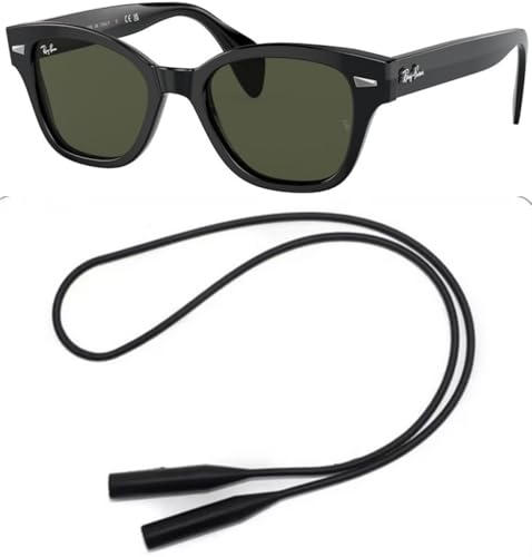 Ray-Ban RB880S Sunglasses Bundle: RB 880S 901/31 Black Green and Universal Anti-slip Silicone Leash2