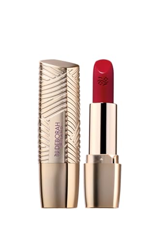Deborah Milano - Rossetto Milano Red, N.13 Audacious Red, Colore Pieno e Brillante, con Acido Ialuronico per un Comfort Estremo a Lunga Tenuta
