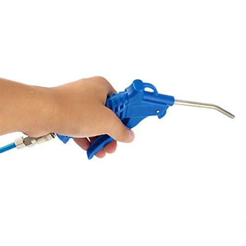 Útiles de limpieza para pistola Duster Compresor Blow Aire del coche del plumero de la pistola de pulverización con 5m Manguera en espiral Camión del soplador del polvo Limpiar boquilla de soplado aer