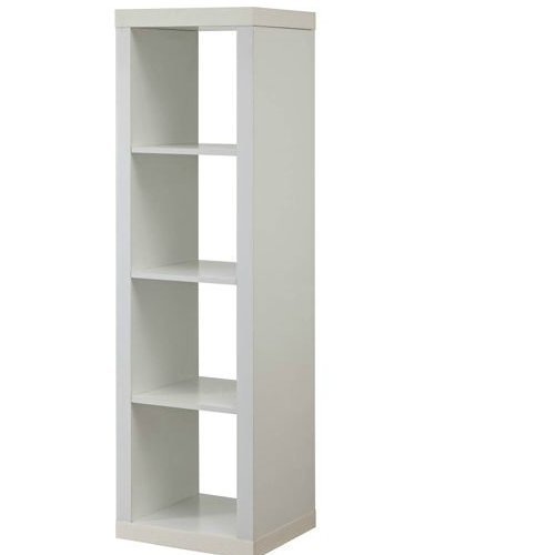 Better Homes and Gardens 4-Cube Organizer Storage Bookcase Bookshelf (4, White)
