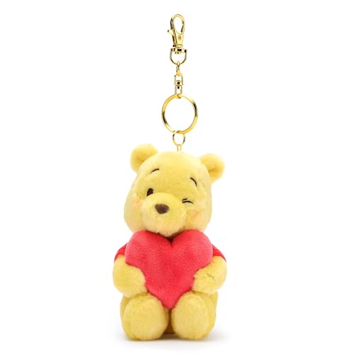 Disney Store Official, Winnie l'ourson, Petite Peluche Porte-clés Winnie l'ourson avec Coeur, 10...