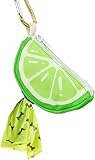 TOSYGNB Lime Shape Dog Poop Bag Holder for Leash - Cute Dog Waste Bag Dispenser Carrier, Portable Pet Walking Accessories (Green)