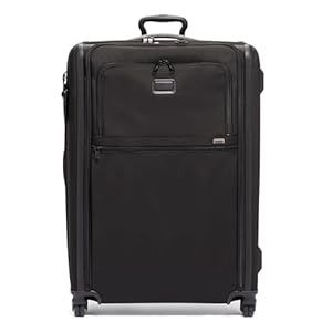 TUMI Alpha 3 Extended Trip Erweiterbarer Koffer mit 4 Rädern, abnehmbarer Kleiderhülle, sicherer Transport, Schwarz