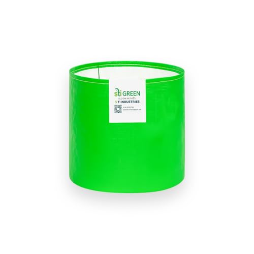 Image of HDPE Grow Bags for Plants 6X9 Inch (Pack of 1) | 260 GSM Heavy Duty UV-Protected Round Green Colour Plant Bags for Terrace and Vegetable Gardening | Strong & Reusable|