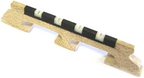 SELPONT Tenor Banjo Bridge Maple & Ebony With Bone Inserts 4 String - 5/8"