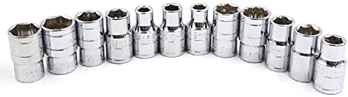 Inditrust 13PCS Vehicle Car T Shaped Handle Wrench Spanner with 8-19mm 1/2 Socket Tool Set (WITH SLEEVE)