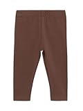 Colored Organics Baby Toddler Kids Organic Cotton Jay Leggings - Girls and Boys Clothing - Chestnut 18-24M