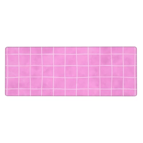 Tapis de souris de jeu fini le tapis qui glisse grand sous-main rose à base caoutchouc