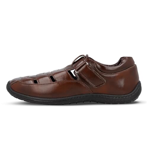 Image of WALKAROO WF6259 Mens Sandals for dailywear and regular use for Indoor & Outdoor - Brown