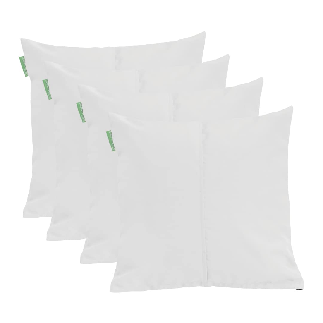 Gardenista White Large Garden Scatter Cushion | Water Resistant Hollowfibre Filled Outdoor Seating Furniture Pillow | Great For Patio Rattan Chairs | Comfy & Lightweight (4, )