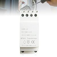 Klingeltrafo Türklingel, Trafo 230V auf 8V-12V-24V Klingeltrafo Transformator Hutschienen Netzteil Trafo, Passt auf Genormte Hutschiene, Klingeltransformator für Alle Türklingeln (Weiß)