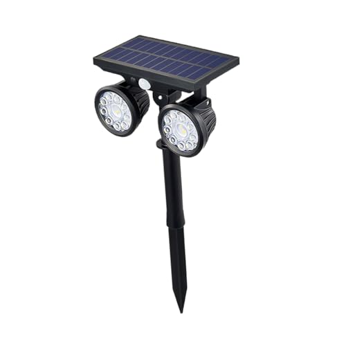 Lampe solaire extérieure à éclairage automatique et double tête
