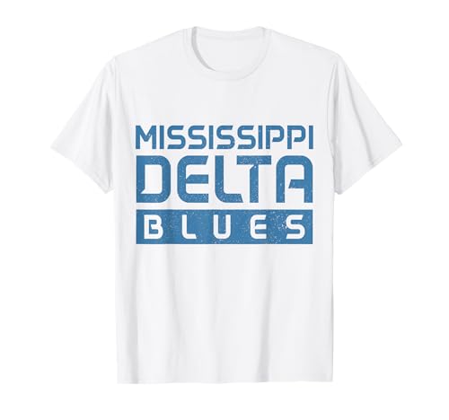 Mississippi Delta Blues Music Guitarrista Músico Vintage Camiseta