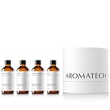 AromaTech The Opulent Woods Set | Gift Set of Aroma Diffuser Essential Oils Blend of Santal, Noir, Oud Saphir and Leather & Tobacco - 60 Milliliter