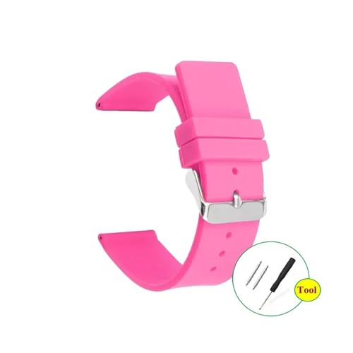 HMFang VRrvXgbv 12mm 14mm 16mm 18mm 20mm 22mm 24mm Y fB[X puXbg \tgo[(Pink,20MM_STEEL BUCKLE)