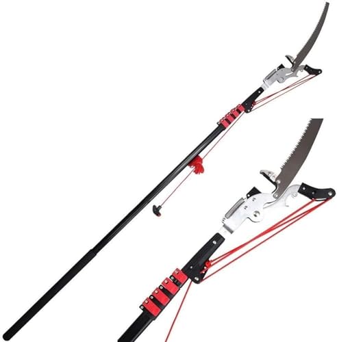 Podadoras de árboles telescópicas Sierras de pértiga telescópicas Profesionales Sierra de poda Extensible de Altura Rama de jardinería y paisajismo (Tamaño: 7,2 m)