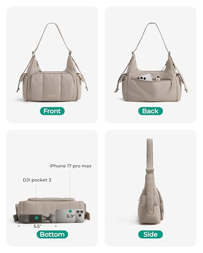 BAGSMART Puffer Crossbody Hobo Bag