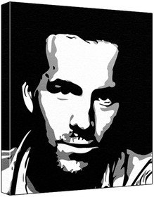 Ryan Reynolds (100% Original Painting. Not A Print ) Acrylic Paint On Deep Framed Canvas (60 x 50 x 1.8 cm) 3-Colour Black/Grey/White-image-4