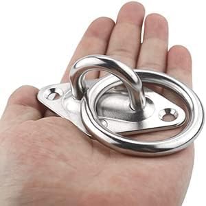 TooTaci Hammock Hook Heavy Duty, 1100lb Capacity Hammock Hanging Kit, 304 Stainless Steel Ceiling Hook with O Ring, Bolt Screws, for Indoor Outdoor Hammocks Wall Mount Kit, Swing Chair Hanging - Image 4