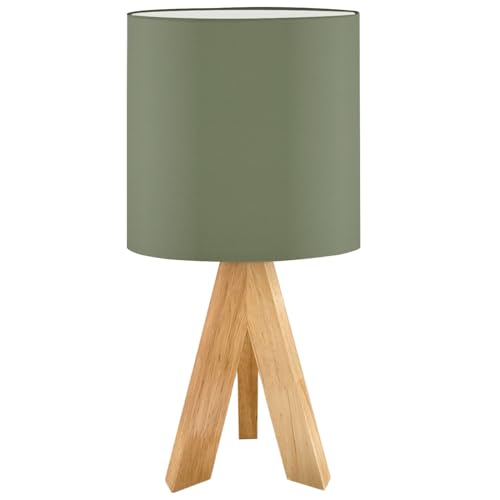 Tripod Bedside Table Lamp for Bedroom Green Solid Green Field