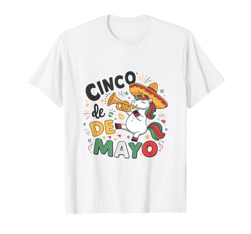 Simpatico unicorno Cinco de Mayo Party Fiesta Maglietta