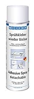 WEICON Sprühkleber wieder lösbar 500 ml, Non Permanent für Plotter, Schneidmatten, Siebdruck & Schablonen, transparent