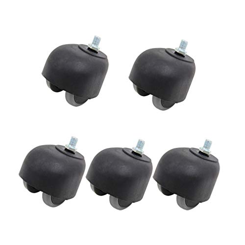 Ruedas giratorias 5pcs Silla giratoria Rueda Muebles Rueda Nylon PU Silla de Oficina Rueda Ruedas de plástico con Frenos para Muebles Mesa Trolley Cama Montaje de Banco de Trabajo