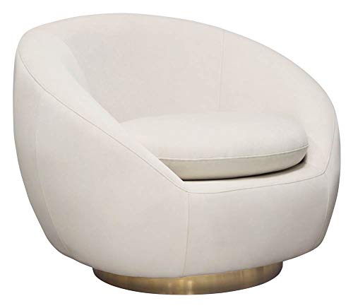 Sillón giratorio peluche crema miniatura 5