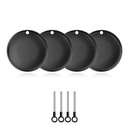 RAINDROPS Air Tracker Tags for Android, Air Tags-4 Pack Bluetooth Tracker Works with Google Find Hub, Item Finder for Keys, Luggage, Wallet, Pets (Android Only, Black, 4 Pack)​​