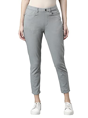 Image of GO COLORS Soft Cotton Blend Printed Jeggings Ankle Length for Women| Breathable, Mid Rise
