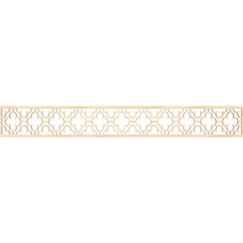 46 1/4"W x 6"H x 1/4"T Chicago Fretwork Moulding, Birch