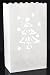 CleverDelights White Luminary Bags - 30 Count - Christmas Tree Design - Flame Resistant Paper - Christmas Holiday Outdoor Decorations - Party and Event Decor - Luminaria Candle Bag